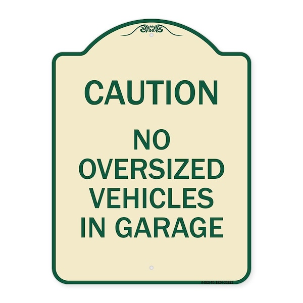Signmission No Oversized Vehicles in Garage Heavy-Gauge Aluminum Architectural Sign, 24" x 18", TG-1824-23821 A-DES-TG-1824-23821 - main
